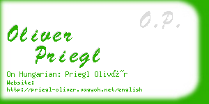 oliver priegl business card